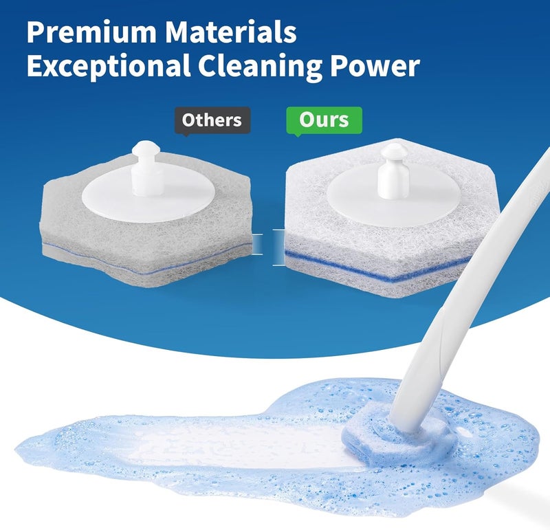 oshang Compatible with Clorox Toilet Wand – Disposable Toilet Brush Head Refills (32 Count), Wand Not Included - Image 5